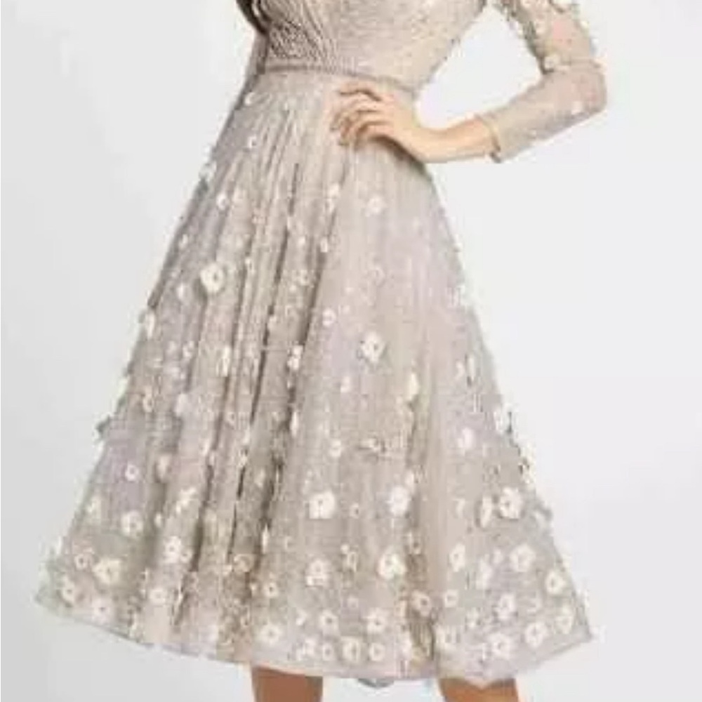 Mac Duggal Elegant Floral Embroidered Dress - Picture 5 of 14